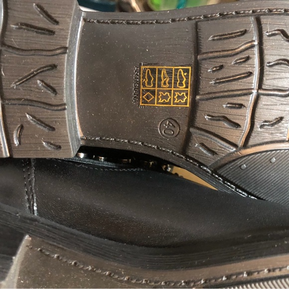 NEW Black Leather Motorcycle Men’s Boots Size 40 or Size 8/9 - Picture 4 of 10